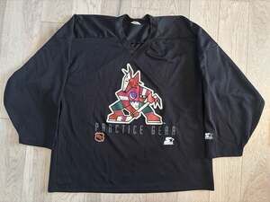 Vintage Starter Phoenix Coyotes Practice Gear Hockey Jersey Black Size XXL